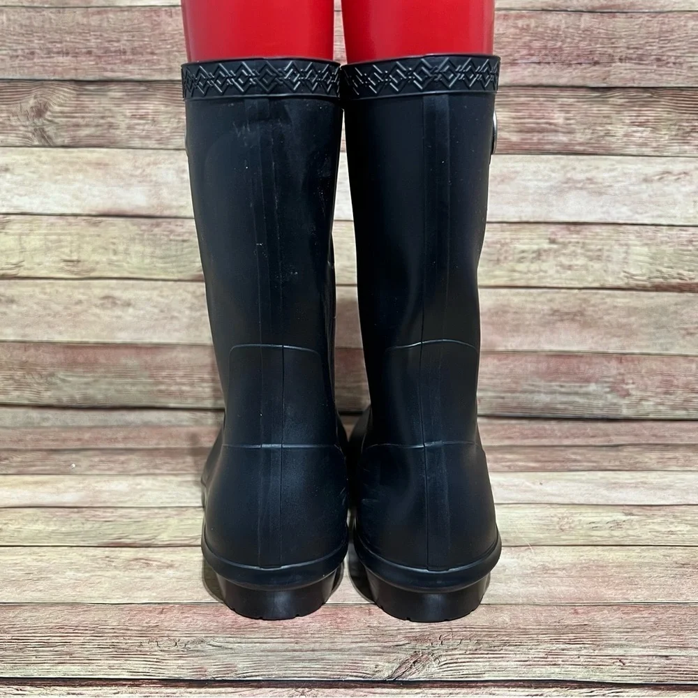 Ugg Sienna Matte Black Rain Boots